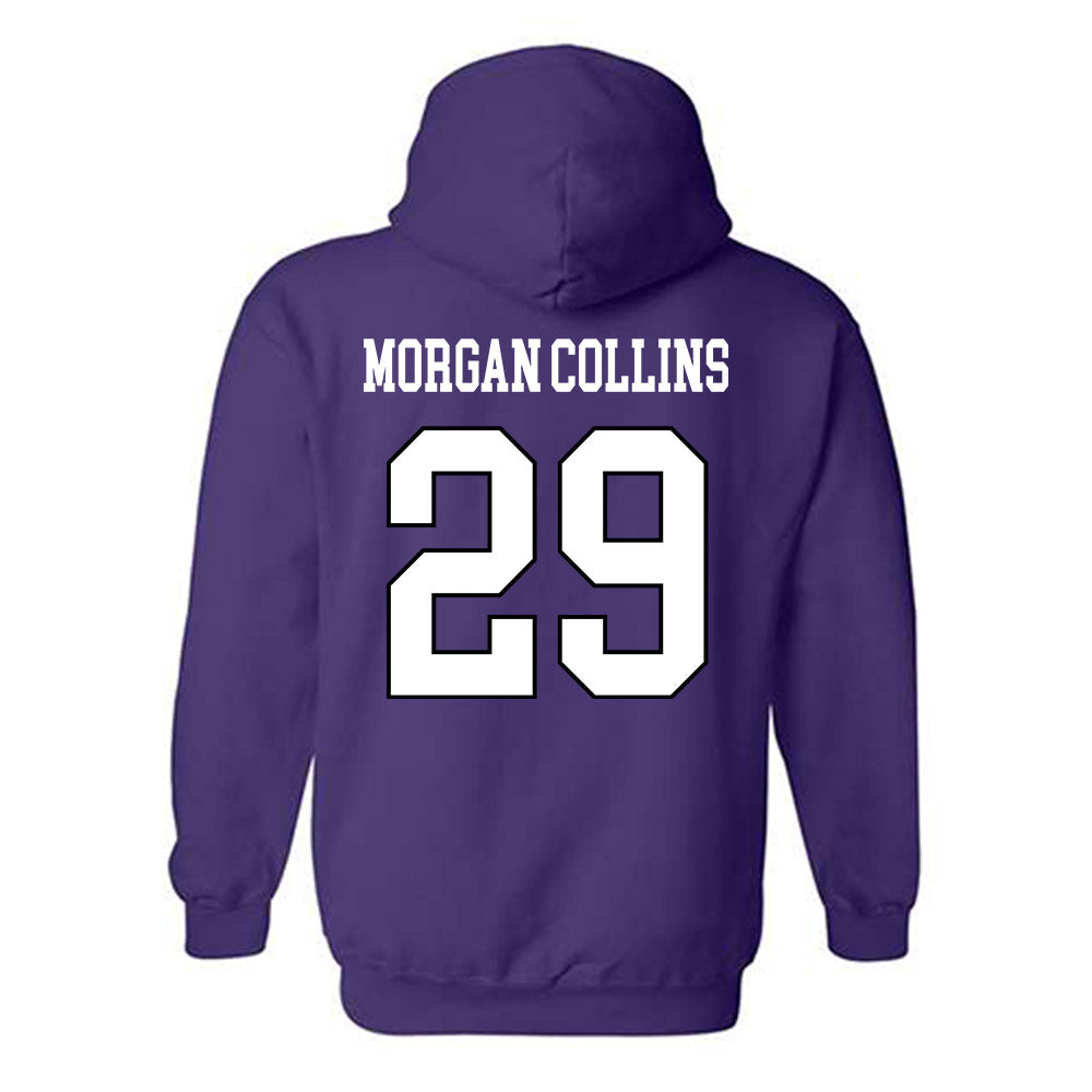 Weber - NCAA Football : Davonta Morgan collins - Classic Shersey Hooded Sweatshirt-1