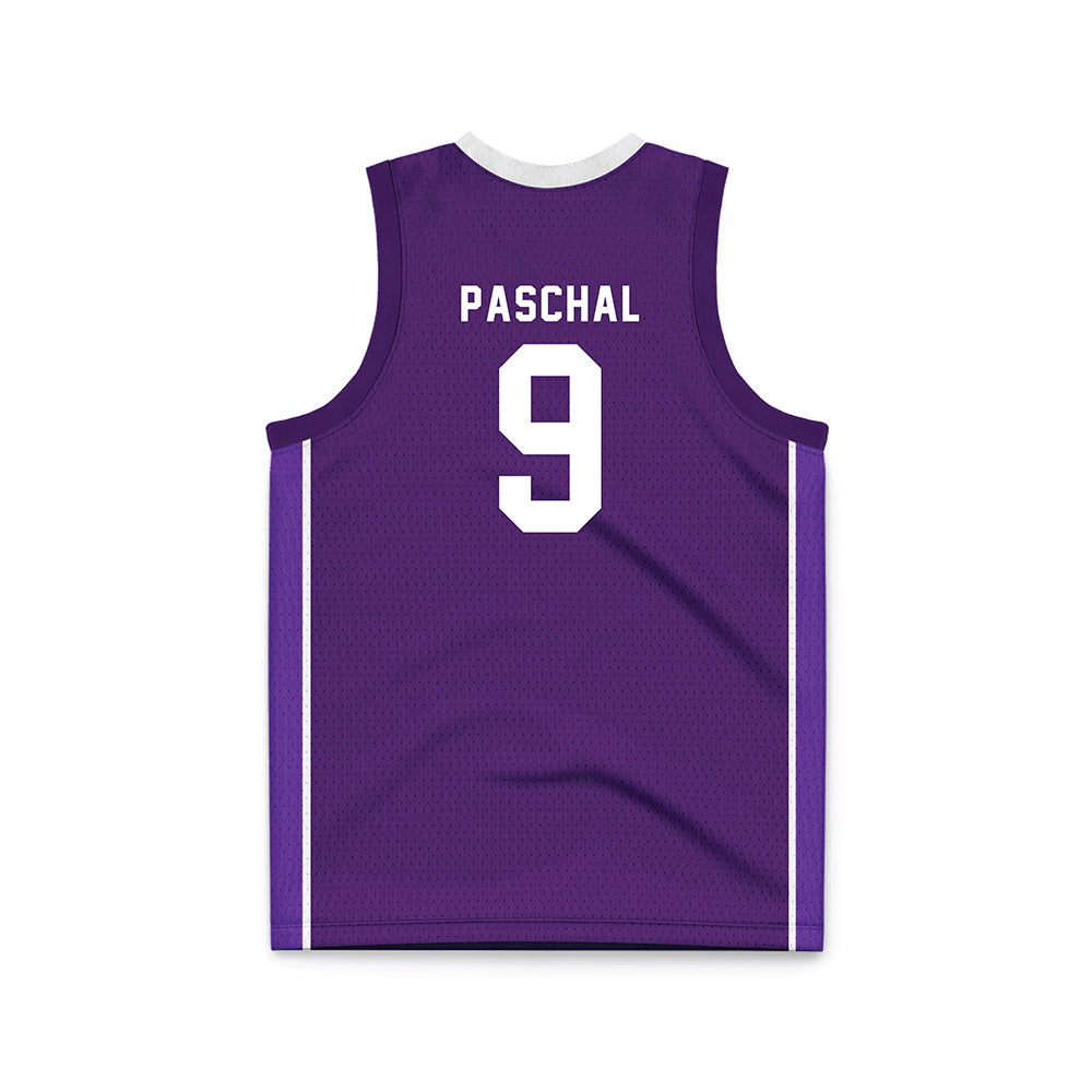 Weber - NCAA Men's Basketball : Duce Paschal - Purple Basketball Jersey-1