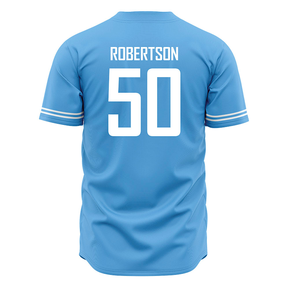 San Diego - NCAA Baseball : Jamie Robertson - Blue Jersey-1