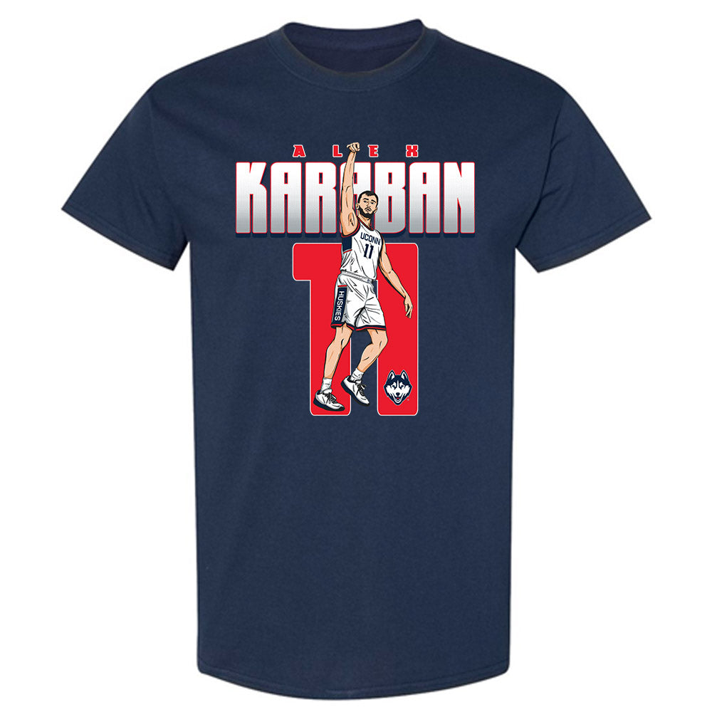 UConn - NCAA Men's Basketball : Alex Karaban - T-Shirt-0