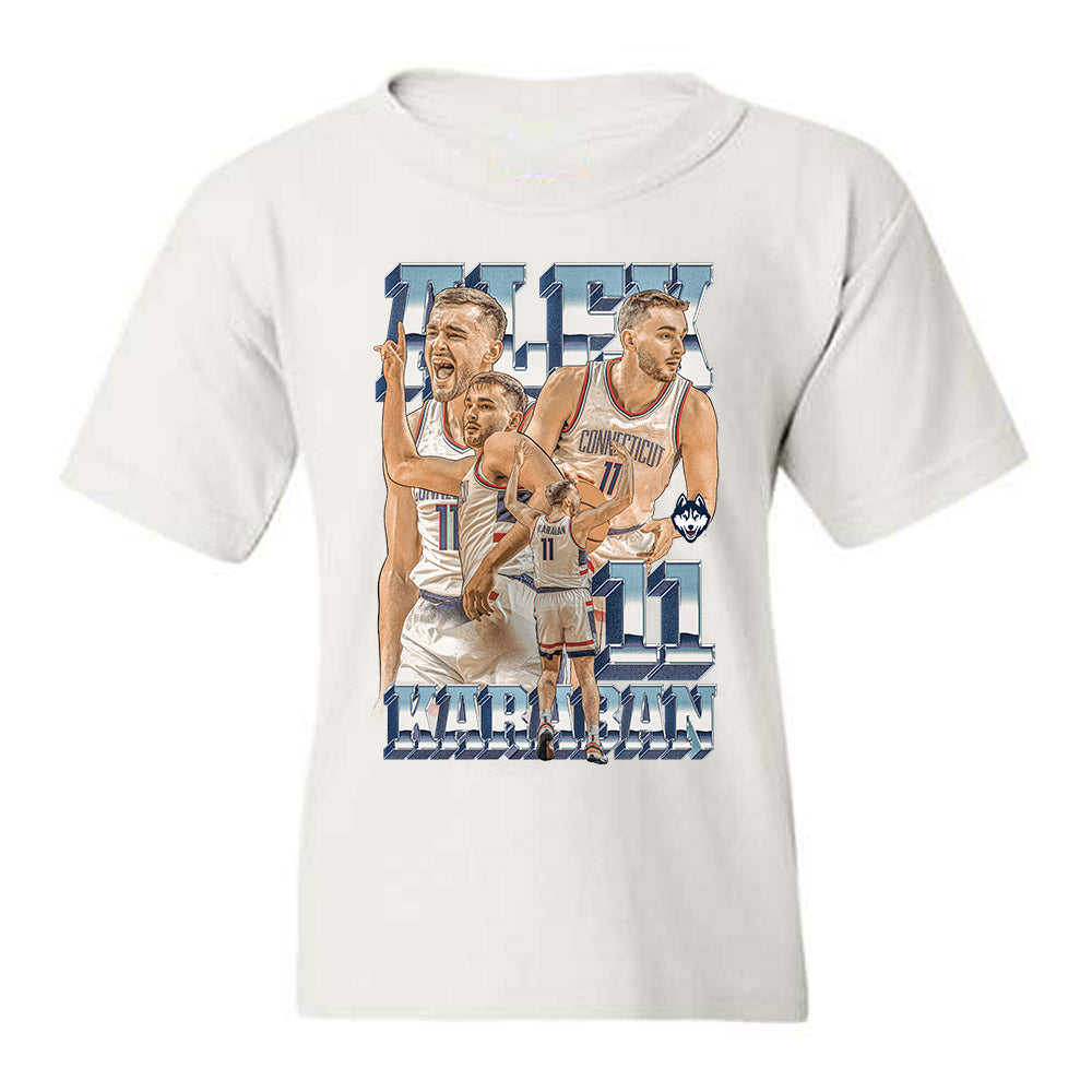 UConn - NCAA Men's Basketball : Alex Karaban - Youth T-Shirt-0