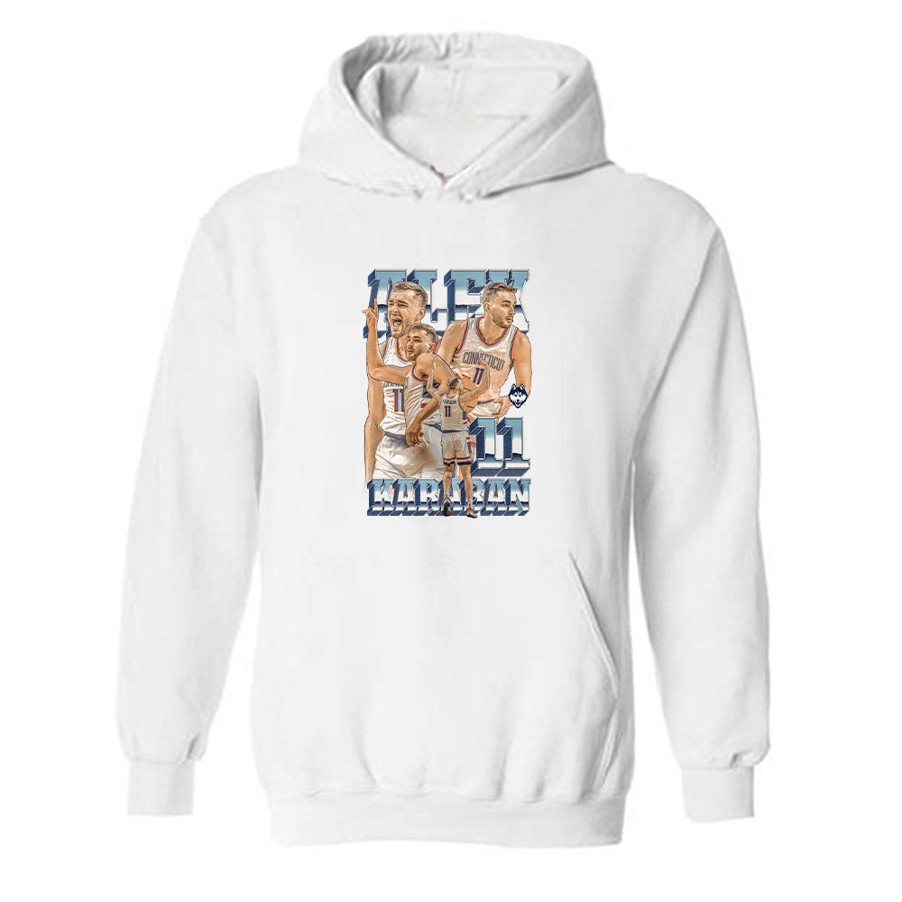 UConn - NCAA Men's Basketball : Alex Karaban - Player Collage Hooded Sweatshirt-0