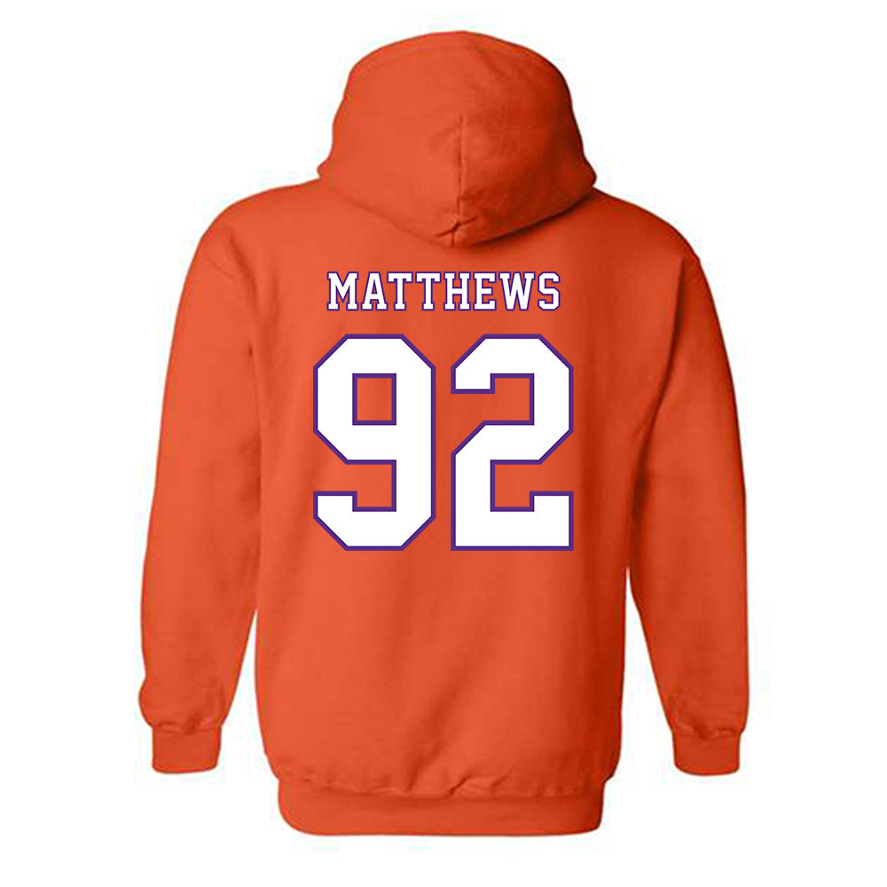 Clemson - NCAA Football : Levi Matthews - Replica Shersey Hooded Sweatshirt-1