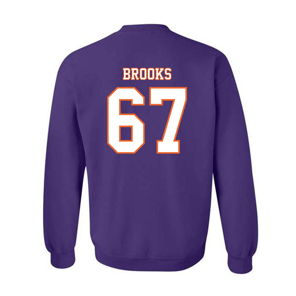 Clemson - NCAA Football : Nathan Brooks - Replica Shersey Crewneck Sweatshirt-1