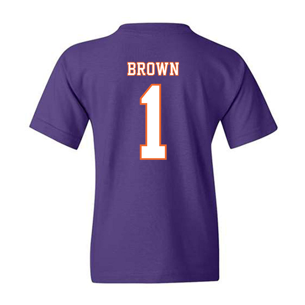 Clemson - NCAA Football : Max Brown - Replica Shersey Youth T-Shirt-1