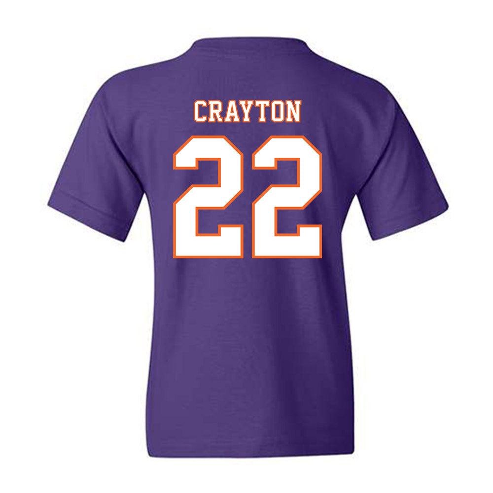 Clemson - NCAA Football : Dee Crayton - Replica Shersey Youth T-Shirt-1