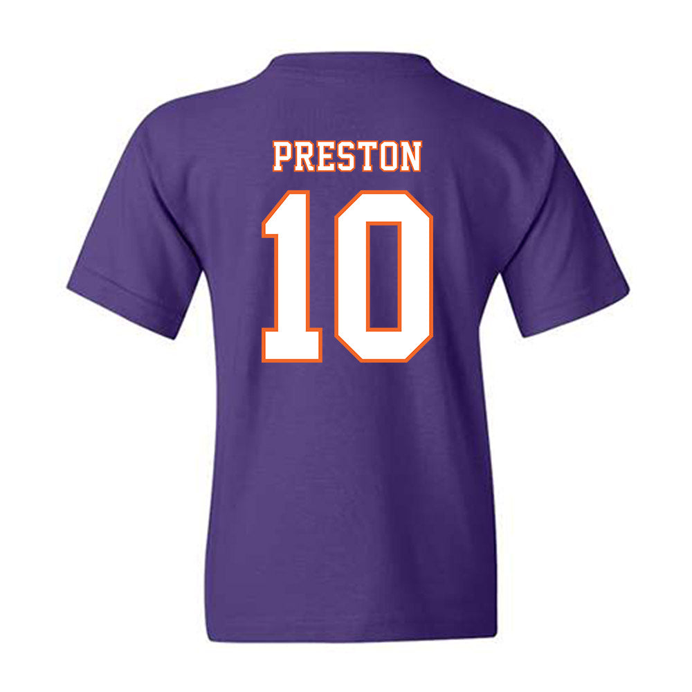 Clemson - NCAA Football : juju preston - Replica Shersey Youth T-Shirt-1