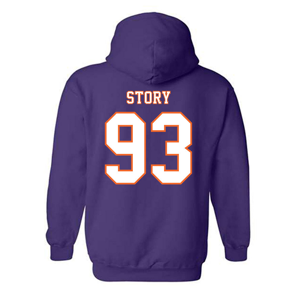 Clemson - NCAA Football : Caden Story - Replica Shersey Hooded Sweatshirt-1