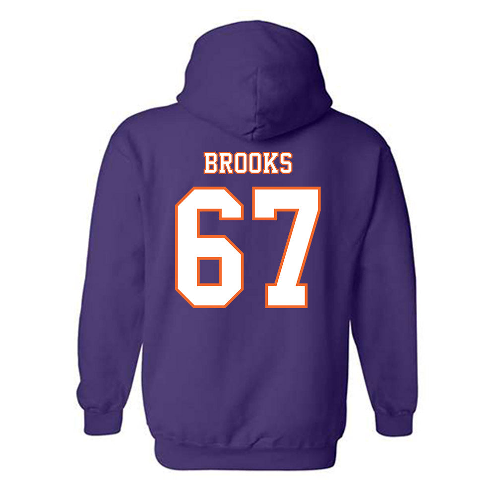 Clemson - NCAA Football : Nathan Brooks - Replica Shersey Hooded Sweatshirt-1