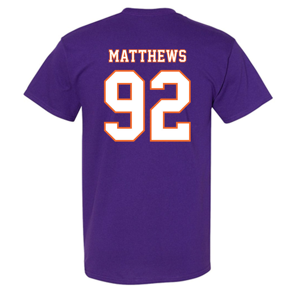 Clemson - NCAA Football : Levi Matthews - Replica Shersey T-Shirt-1