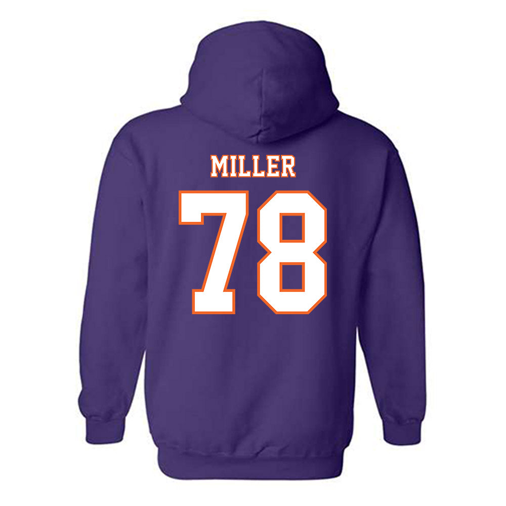 Clemson - NCAA Football : Blake Miller - Replica Shersey Hooded Sweatshirt-1