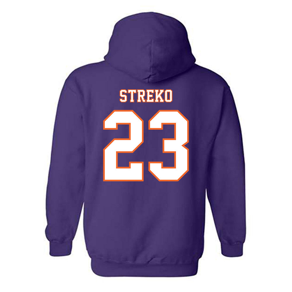 Clemson - NCAA Football : Peyton Streko - Replica Shersey Hooded Sweatshirt-1