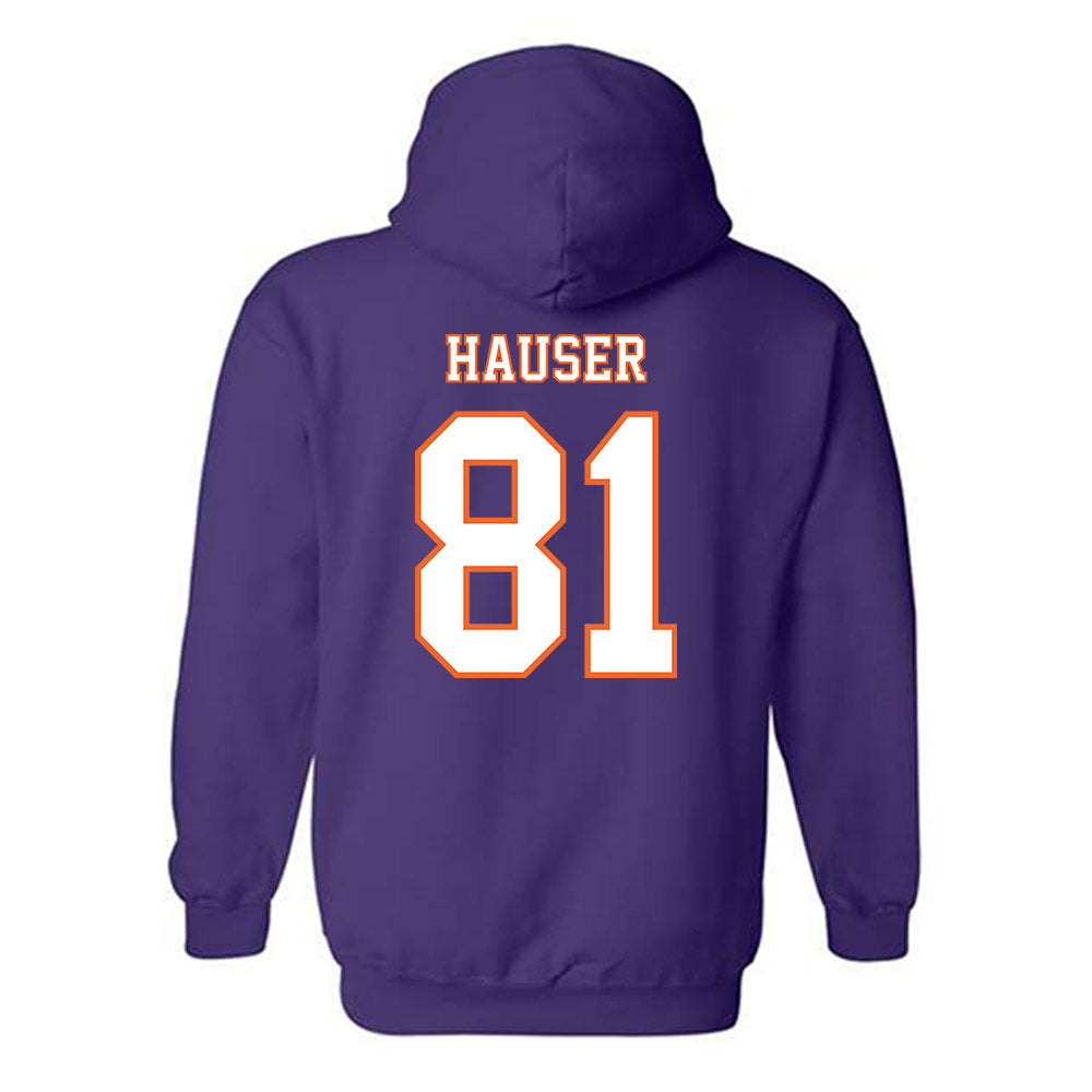 Clemson - NCAA Football : Nolan Hauser - Replica Shersey Hooded Sweatshirt-1
