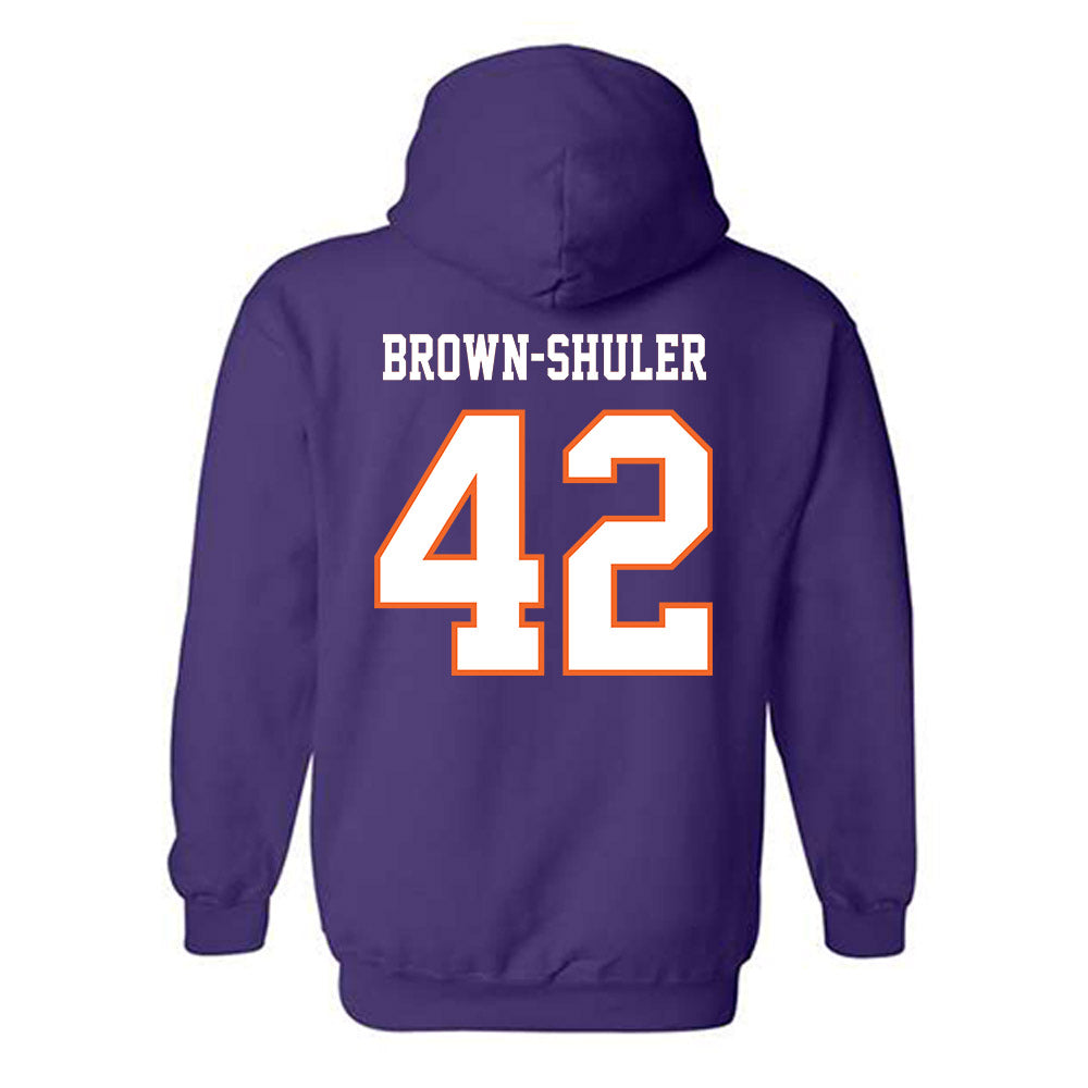 Clemson - NCAA Football : Hevin Brown-Shuler - Replica Shersey Hooded Sweatshirt-1