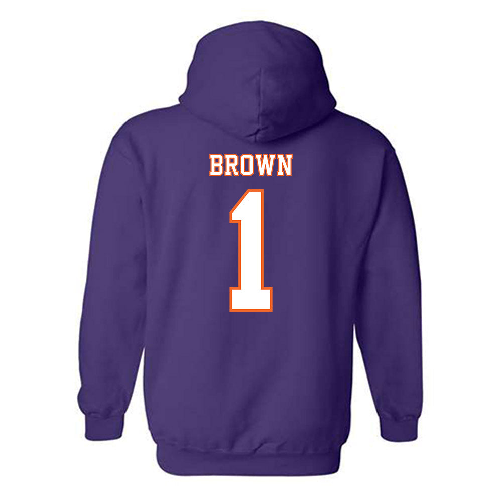 Clemson - NCAA Football : Max Brown - Replica Shersey Hooded Sweatshirt-1