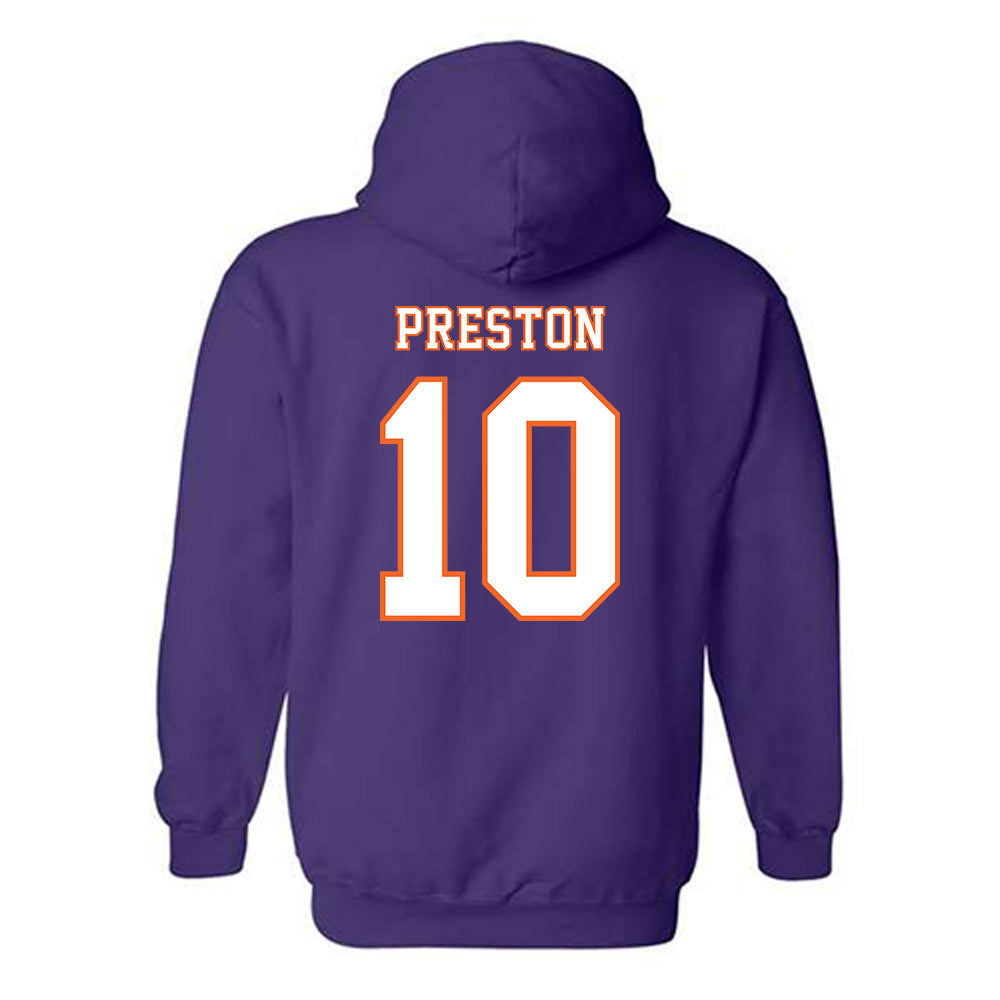 Clemson - NCAA Football : juju preston - Replica Shersey Hooded Sweatshirt-1