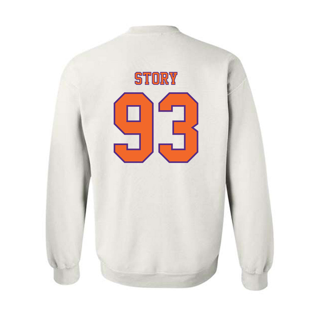 Clemson - NCAA Football : Caden Story - Replica Shersey Crewneck Sweatshirt-1