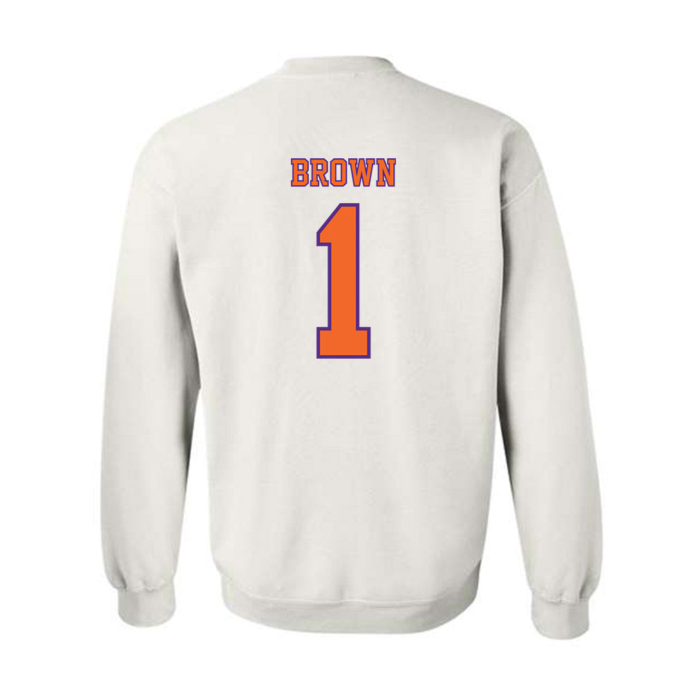 Clemson - NCAA Football : Max Brown - Replica Shersey Crewneck Sweatshirt-1