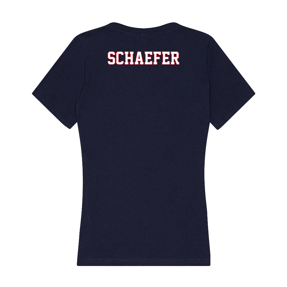 UConn - NCAA Women's Swimming & Diving : Amelia Schaefer - Women's V-Neck T-Shirt-1