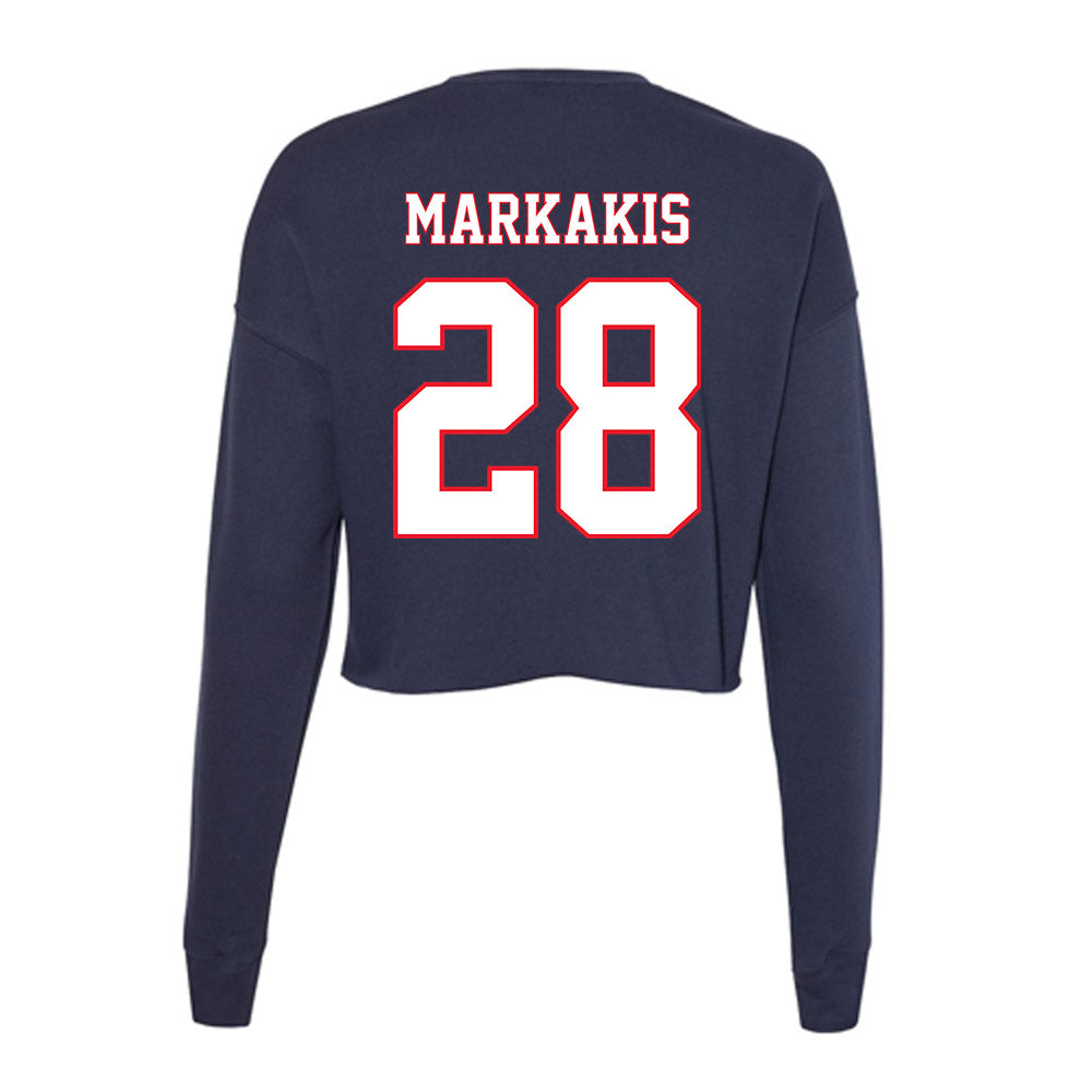 UConn - NCAA Women's Ice Hockey : Ellie Markakis - Women's Cropped Crew Fleece-1