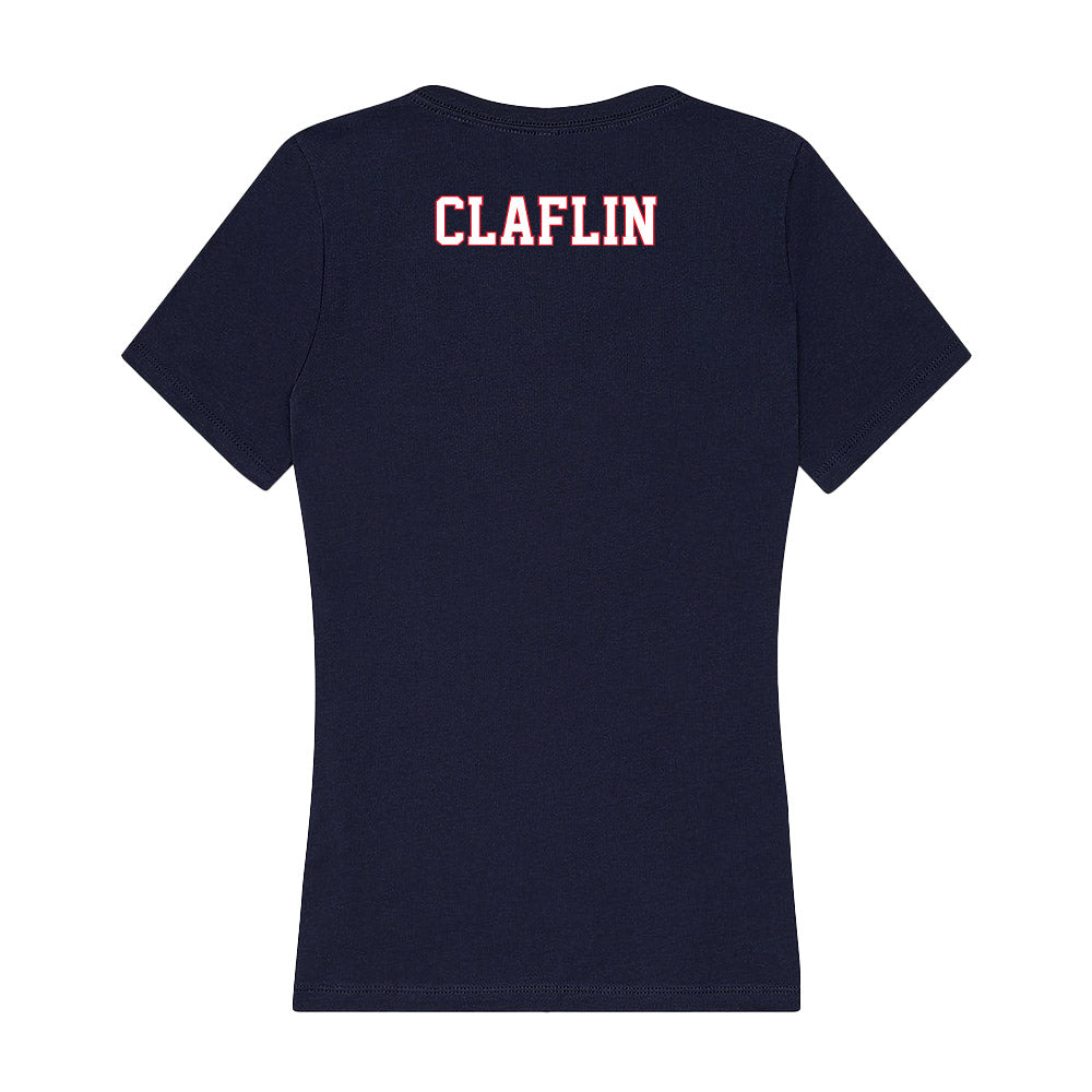 UConn - NCAA Women's Track & Field : Sarah Claflin - Women's V-Neck T-Shirt-1