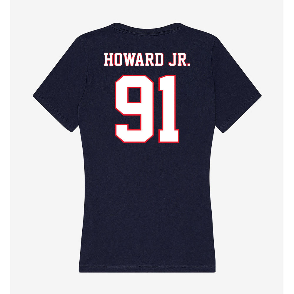 UConn - NCAA Football : Jamel Howard Jr. - Women's V-Neck T-Shirt-1