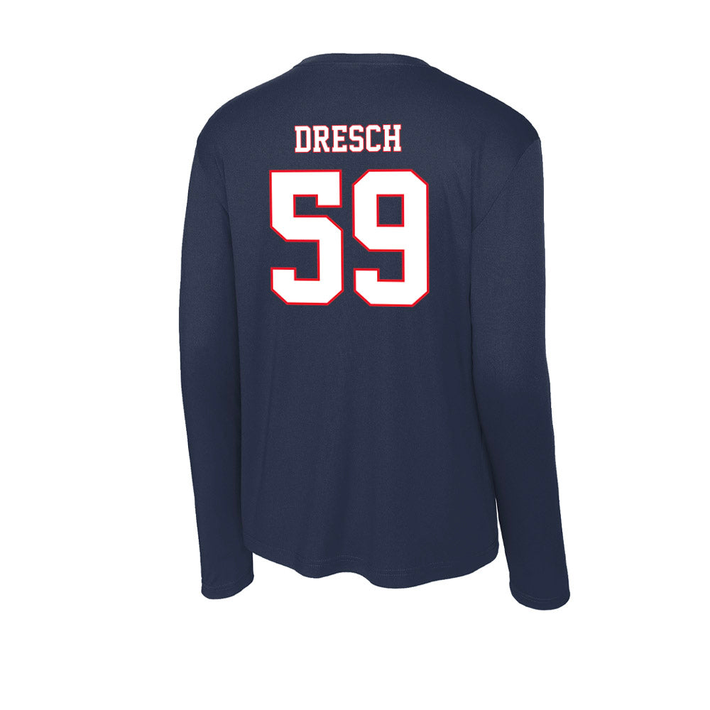 UConn - NCAA Football : Eddie Dresch - Activewear Long Sleeve T-Shirt-1
