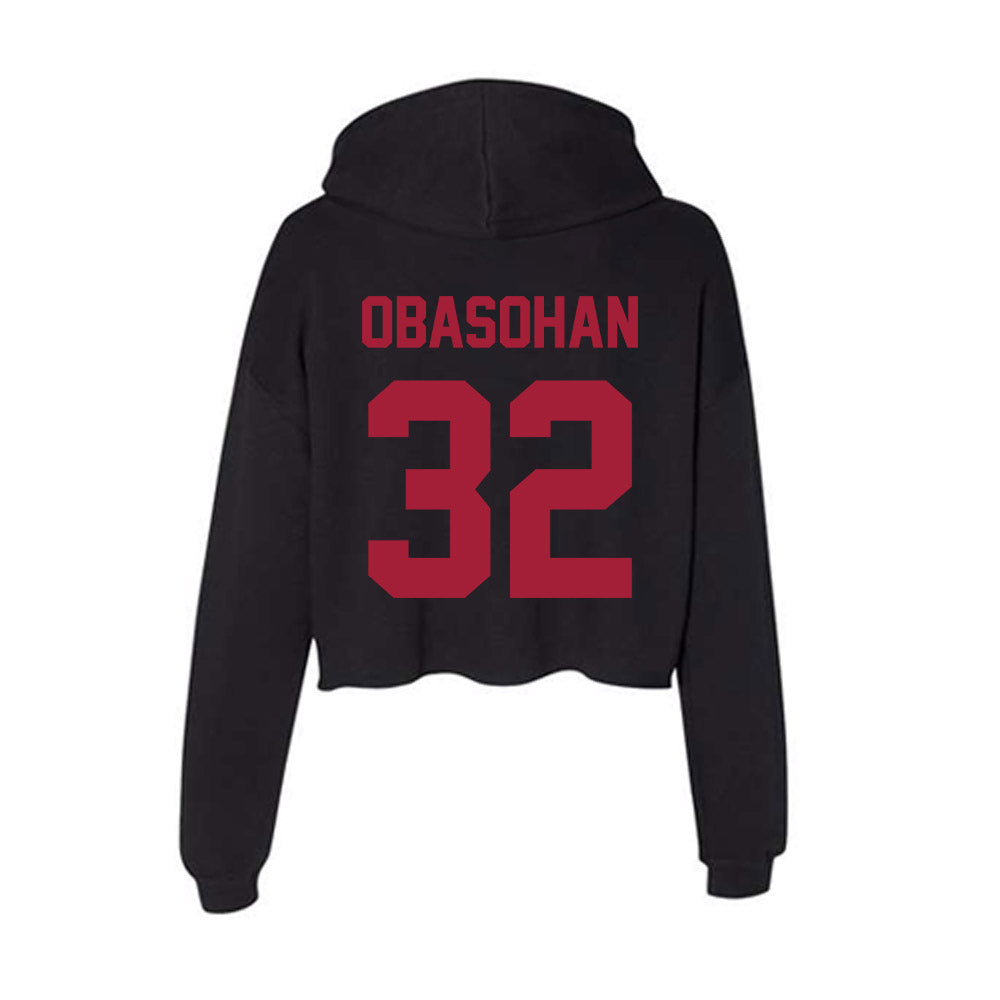 Alabama - Men's Basketball Alumni : Retin Obasohan - Women's Crop Fleece Hoodie-1