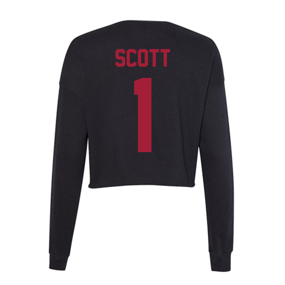 Alabama - Football Alumni : BJ Scott - Women's Cropped Crew Fleece-1