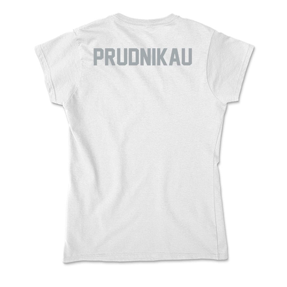 Ohio State - NCAA Men's Swimming & Diving : Gherman Prudnikau - Soft Style Women’s T-Shirt-1