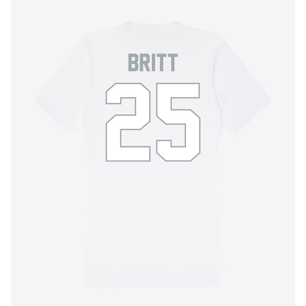 Ohio State - NCAA Women's Soccer : Elle Britt - Women's V-Neck T-Shirt-1