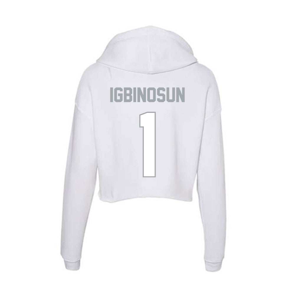 Ohio State - NCAA Football : Davison Igbinosun - Classic Shersey Women's Crop Fleece Hoodie-1