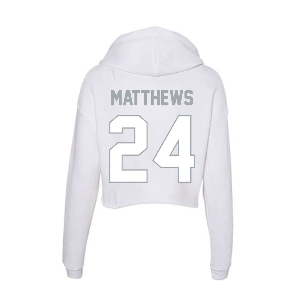 Ohio State - NCAA Men's Lacrosse : Gannon Matthews - Classic Shersey Women's Crop Fleece Hoodie-1