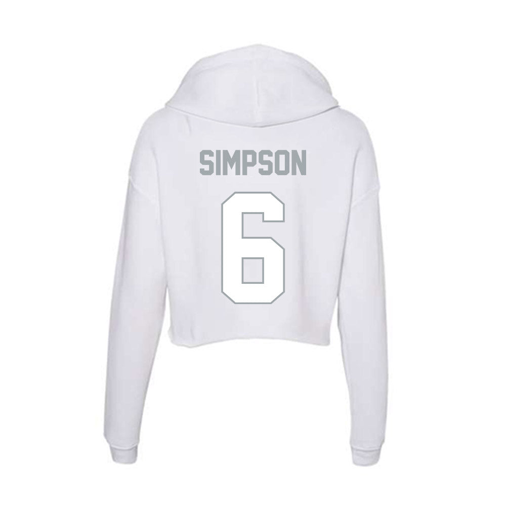 Ohio State - NCAA Baseball : Maddix Simpson - Classic Shersey Women's Crop Fleece Hoodie-1
