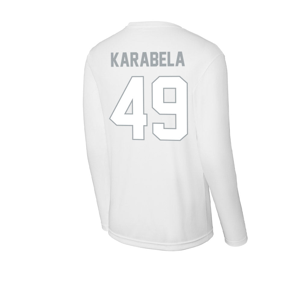 Ohio State - NCAA Men's Ice Hockey : Jake Karabela - Activewear Long Sleeve T-Shirt-1