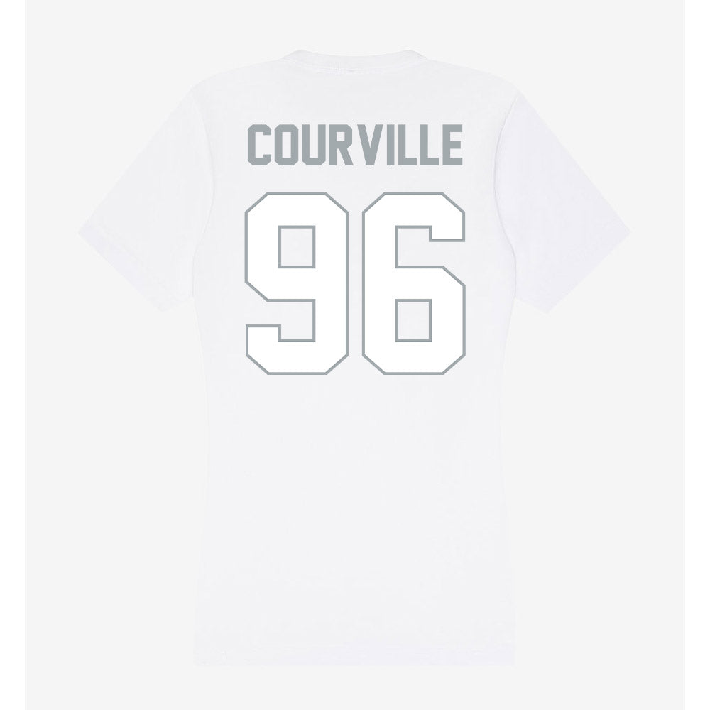 Ohio State - NCAA Football : Jackson Courville - Women's V-Neck T-Shirt-1