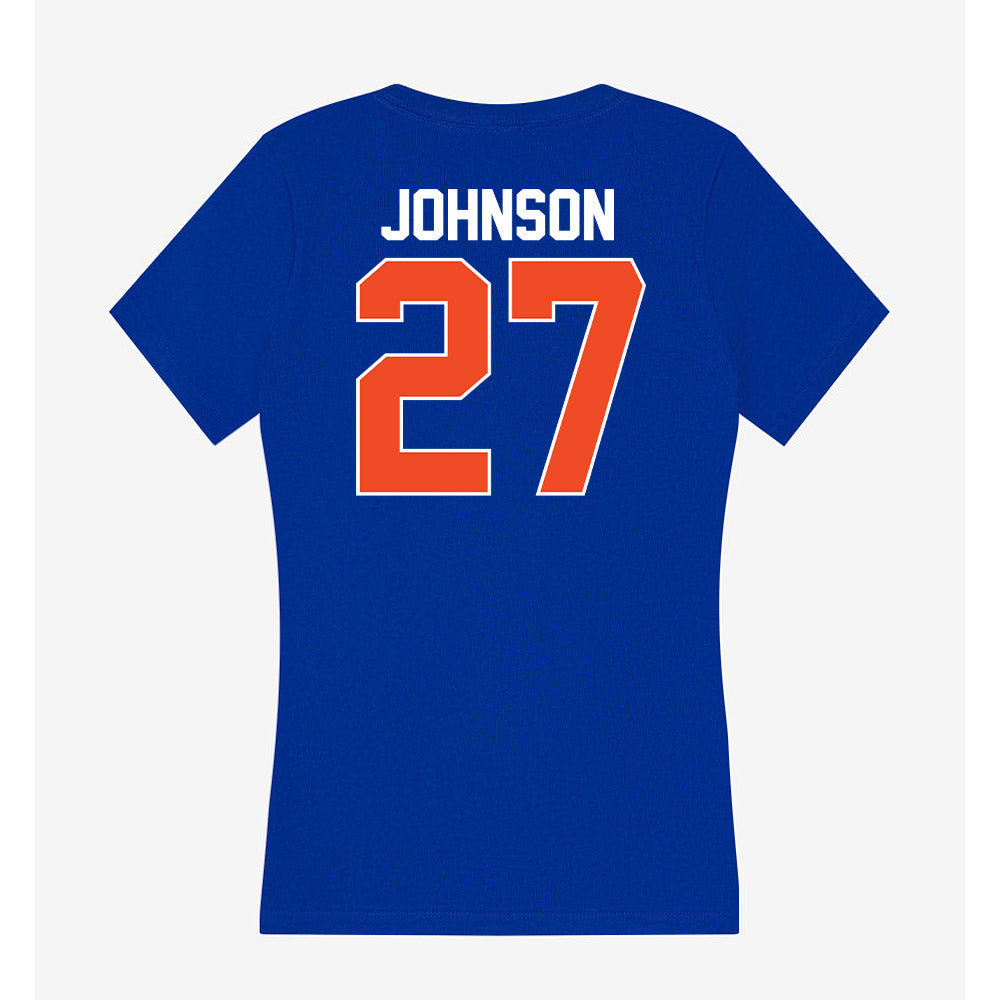 Florida - NCAA Football : Dijon Johnson - Women's V-Neck T-Shirt-1