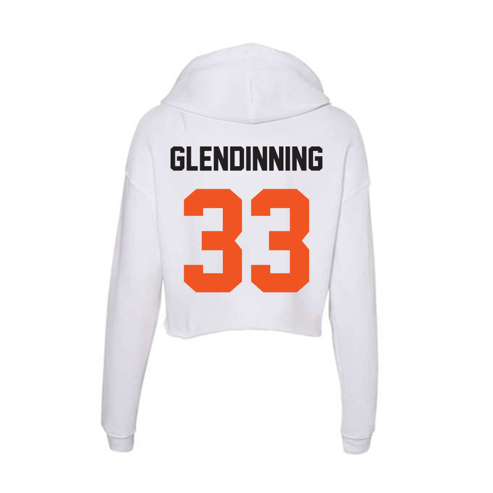 Oklahoma State - NCAA Baseball : Lucas Glendinning - Women's Crop Fleece Hoodie-1