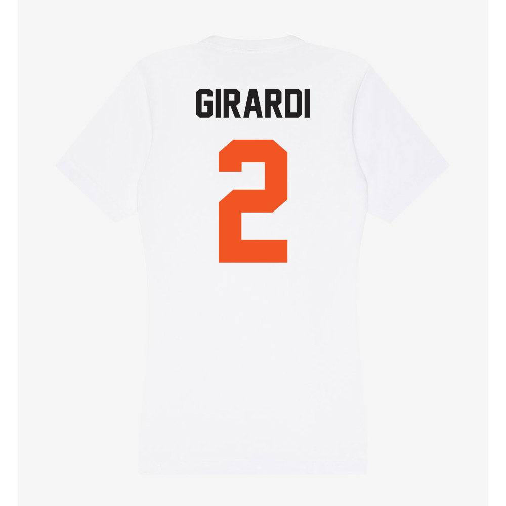 Oklahoma State - NCAA Women's Basketball : Lena Girardi - Women's V-Neck T-Shirt-1