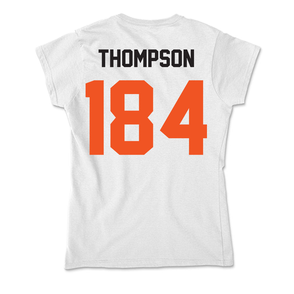 Oklahoma State - NCAA Wrestling : Brayden Thompson - Soft Style Women’s T-Shirt-1