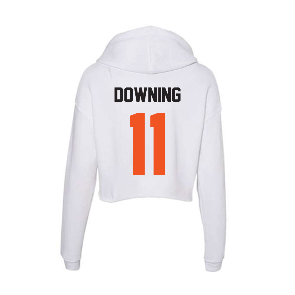 Oklahoma State - NCAA Softball : Preslee Downing - Women's Crop Fleece Hoodie-1