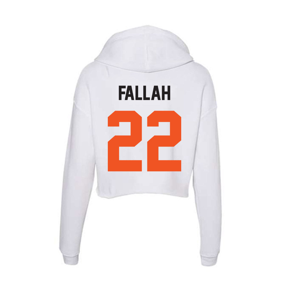 Oklahoma State - NCAA Men's Basketball : Parsa Fallah - Women's Crop Fleece Hoodie-1