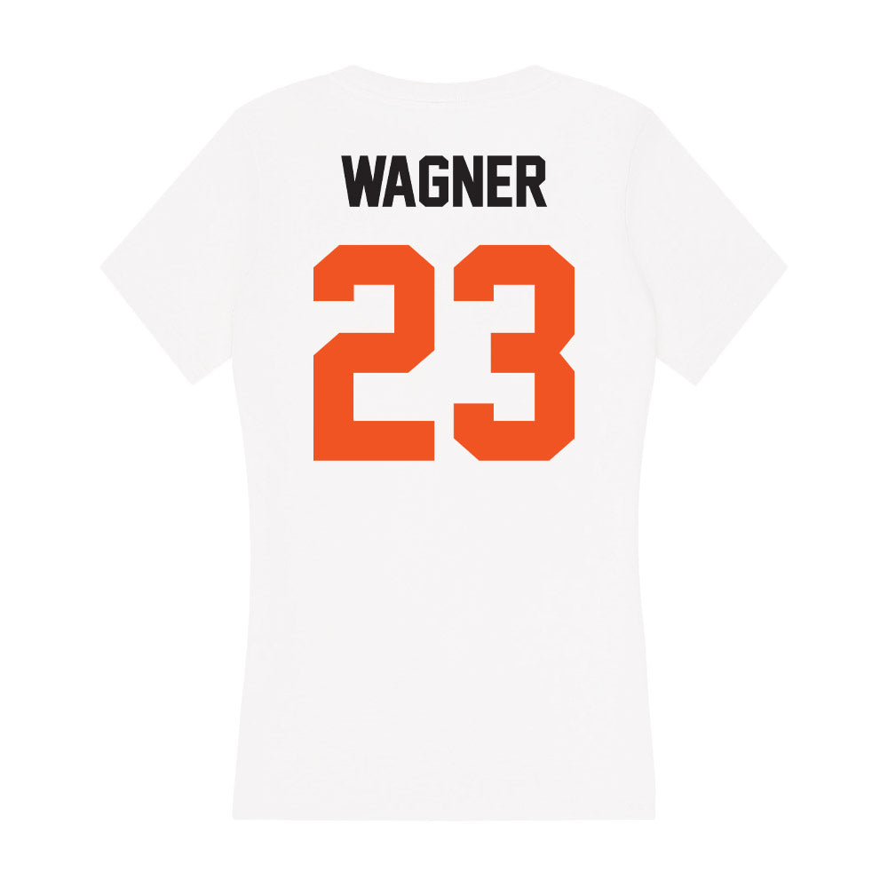 Oklahoma State - NCAA Women's Soccer : Aubrey Wagner - Women's V-Neck T-Shirt-1