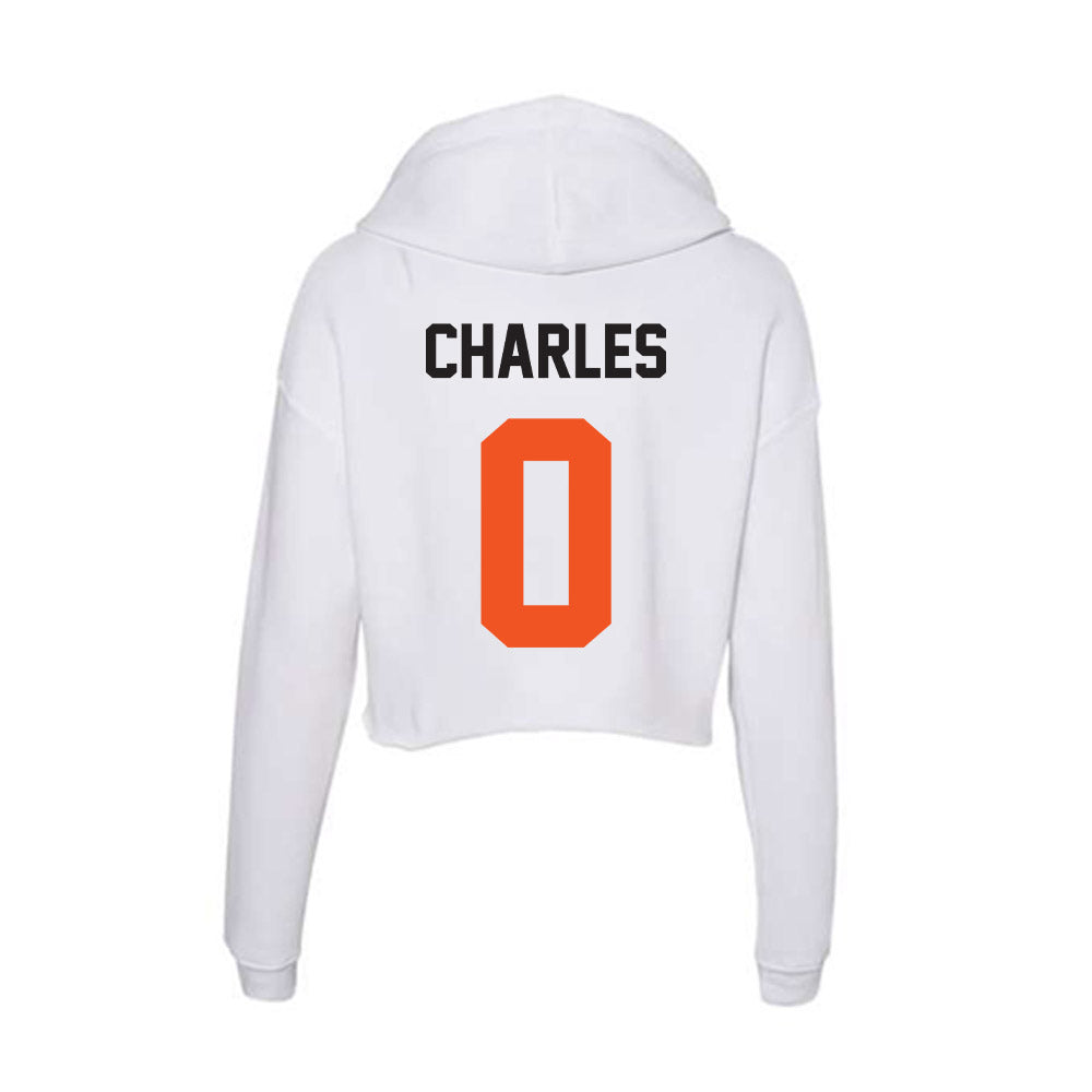 Oklahoma State - NCAA Football : Malik Charles - Women's Crop Fleece Hoodie-1