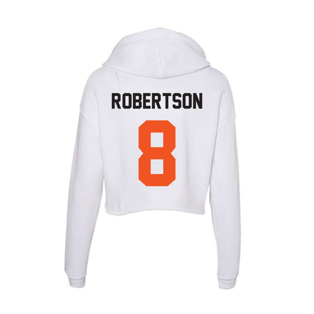 Oklahoma State - NCAA Football : Parker Robertson - Women's Crop Fleece Hoodie-1