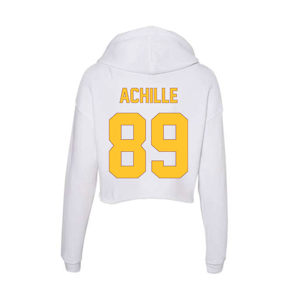 Arizona State - NCAA Men's Ice Hockey : Tony Achille - Classic Shersey Women's Crop Fleece Hoodie-1