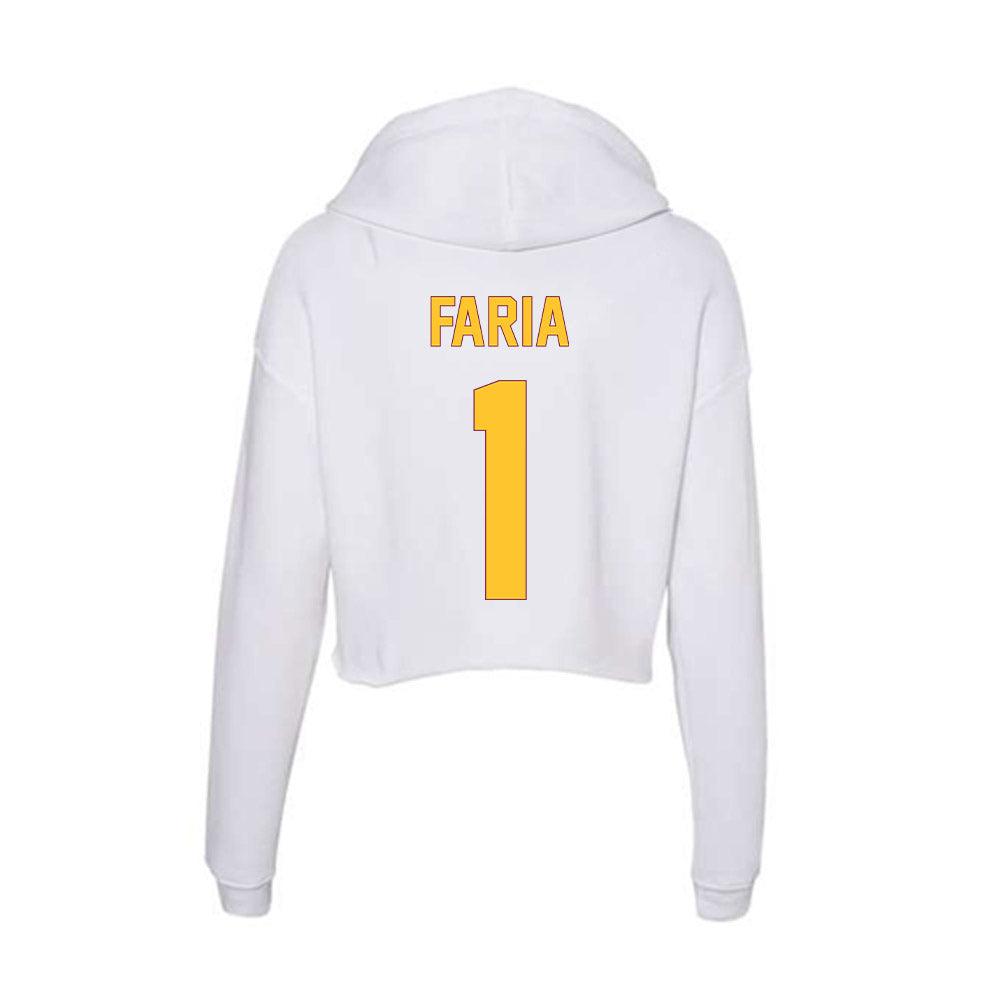 Arizona State - NCAA Women's Volleyball : Bella Faria - Classic Shersey Women's Crop Fleece Hoodie-1