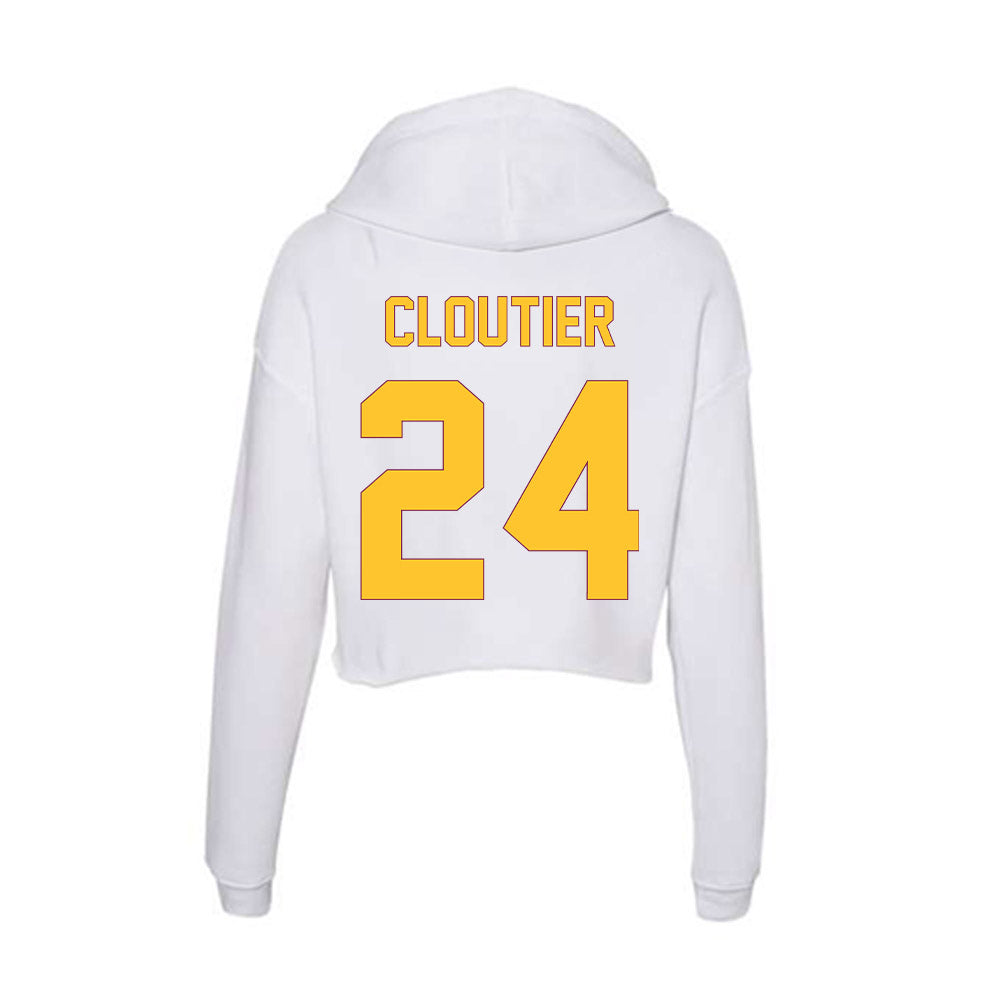 Arizona State - NCAA Men's Ice Hockey : Justin Cloutier - Classic Shersey Women's Crop Fleece Hoodie-1