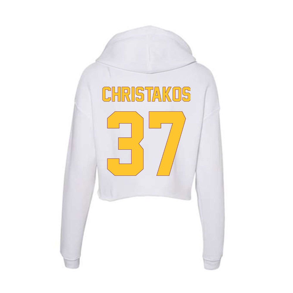 Arizona State - NCAA Football : Tommy Christakos - Classic Shersey Women's Crop Fleece Hoodie-1