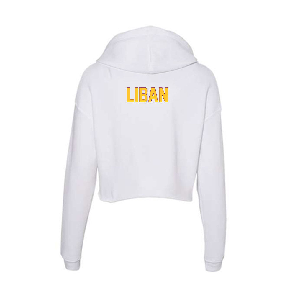 Arizona State - NCAA Men's Swimming & Diving : Caleb Liban - Classic Shersey Women's Crop Fleece Hoodie-1
